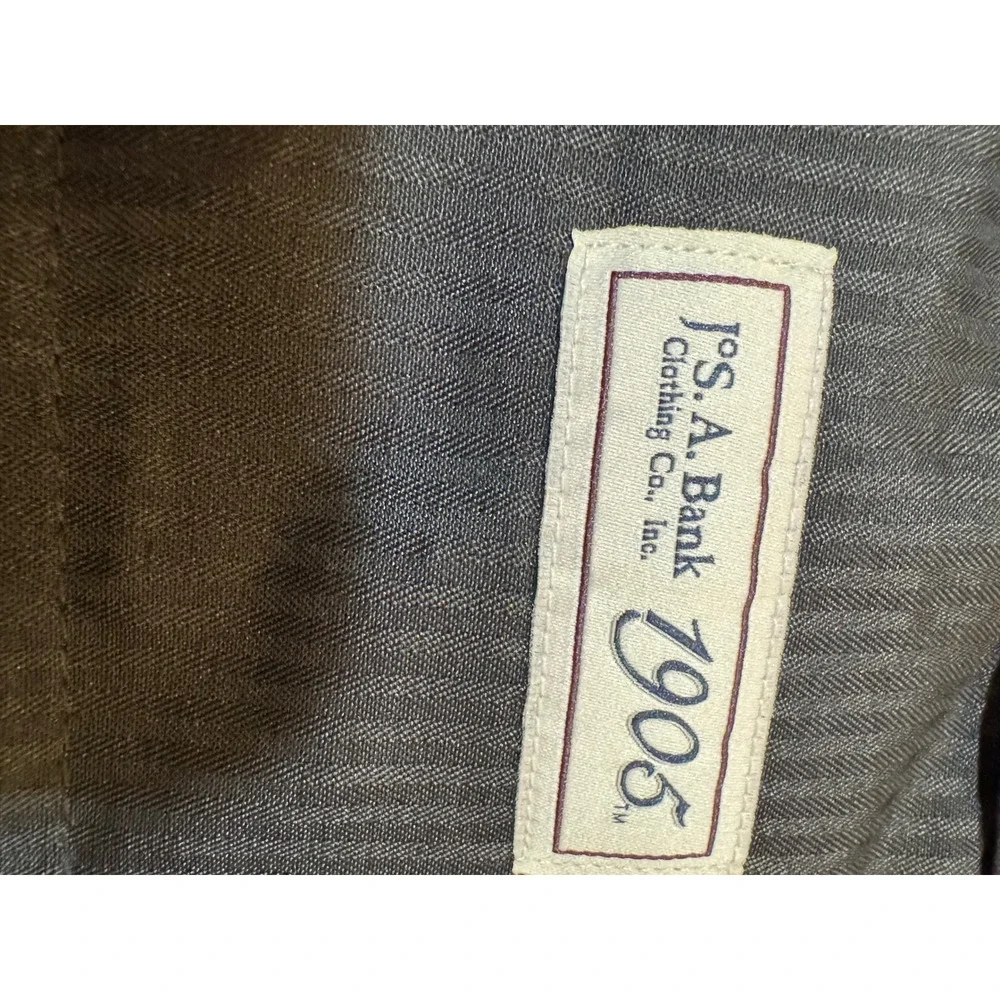Jos. A. Bank 1905 Custom Express Blue Grey 100% Wool Dress Pants Mens 40 Regular